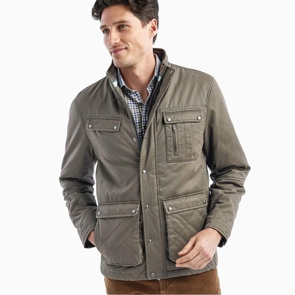 JOHNNIE-O NORTON UTILITY JACKET Olive Green Size Medium - Picture 1 of 6